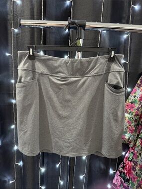 adidas Gray Athletic Mini Skirt with Pockets